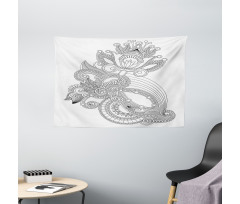 Blossoming Organic Nautre Wide Tapestry