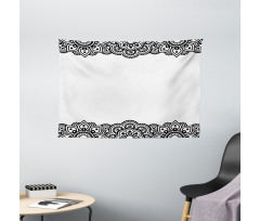 Folkloric Oriental Curls Wide Tapestry