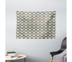 Cubism Triangles Wide Tapestry