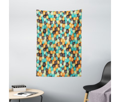 Vibrant Toned Circles Tapestry