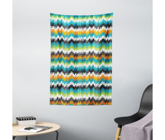 Trippy Forms Motif Tapestry