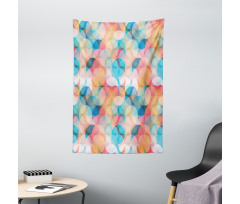 Pastel Mosaic Circles Tapestry