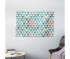 Triangle Hexagons Wide Tapestry
