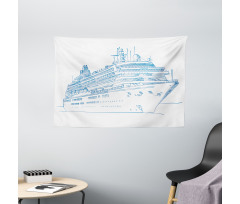 Cruise Liner Boat Travel Wide Tapestry