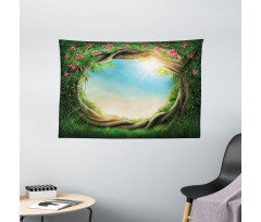 Enchanted Forest in Spring Wide Tapestry
