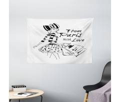 Love Fashion Girl Wide Tapestry