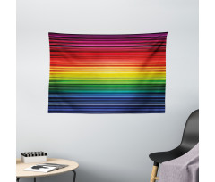 Rainbow Stripes Neon Wide Tapestry