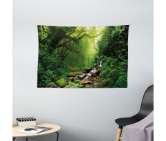 Idyllic Forest Design Wide Tapestry