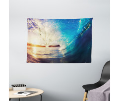 Sunrise on Waves Sports Wide Tapestry