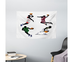 Basketball Players Sport Wide Tapestry