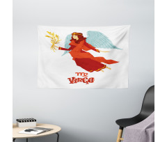 Woman with Wings Dress Wide Tapestry