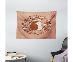 Autumn Elements Pine Wide Tapestry