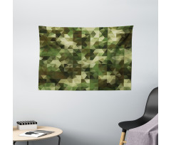 Abstract Camo Pattern Wide Tapestry