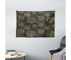 Abstract Dandelion Wide Tapestry