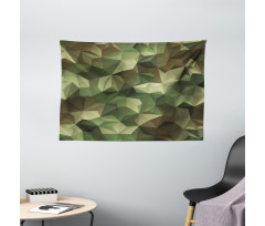 Geometric Fractal Camo Wide Tapestry