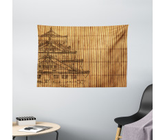 Building on Bamboo Pipes Wide Tapestry