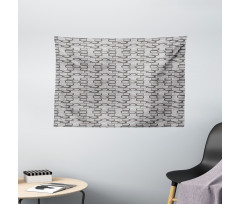 Stone Wall Pattern Wide Tapestry