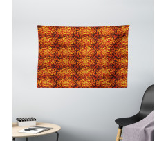 Floral Surreal Curves Wide Tapestry