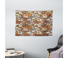 Doodle Wall Pattern Wide Tapestry