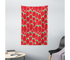 Yummy Strawberry Botany Tapestry