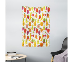 Banana Smile Kids Theme Tapestry