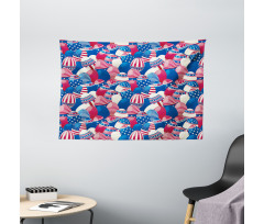 Traditional Easter Eggs Wide Tapestry