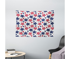 Star with Flags Wide Tapestry