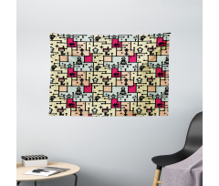 Robots on Grid Squares Wide Tapestry