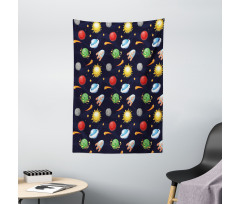 Cosmos with Sun Planets Tapestry