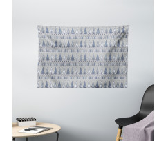 Triangular Pine Trees Wide Tapestry