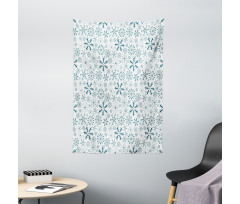 Merry Xmas Snowflakes Tapestry