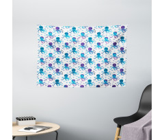 Polygonal Animal Design Wide Tapestry