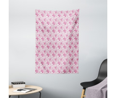 Pink Flowers Tapestry