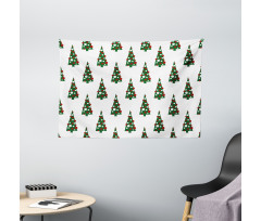 Xmas Tree Pattern Wide Tapestry