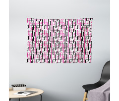 Wavy Lines Funky Wide Tapestry