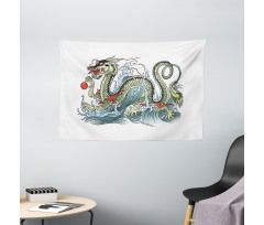 Eastern Creature Wide Tapestry