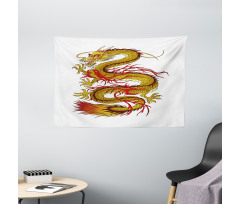 Fiery Character Wide Tapestry
