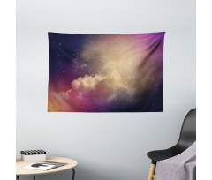 Night Clouds Stars Image Wide Tapestry