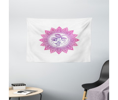 Celestial Elements Floral Wide Tapestry