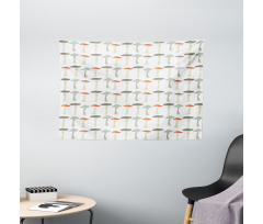 Retro Organic Food Wide Tapestry