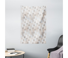 Oriental Checkered Motif Tapestry