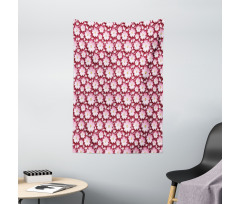 Romantic Floral Pattern Tapestry