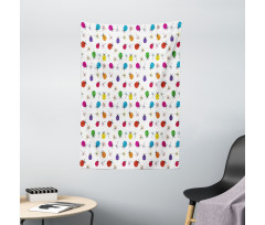 Dot Insects Illustration Tapestry