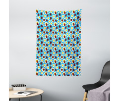 Abstract Daisies Bugs Tapestry
