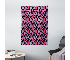 Pinkish Hearts Valentines Tapestry