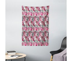 Romantic Random Hearts Tapestry