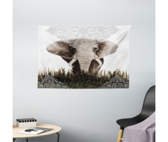 Elephant Animal Wide Tapestry