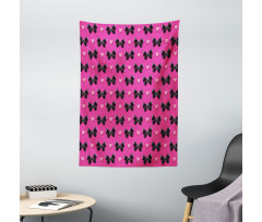 Bow Ties with Hearts Tapestry