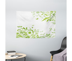 Spring Time Butterfly Wide Tapestry