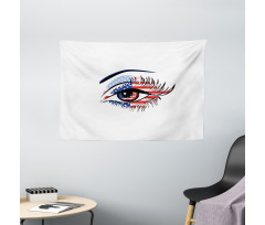 USA Flag Female Eye Wide Tapestry